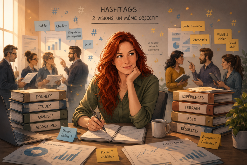 Hashtags LinkedIn : une rédactrice web compare données, études et expériences terrain afin d’analyser la place des hashtags dans une stratégie de contenu professionnelle.